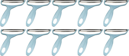Y Shape 3-in-1 Serrated, Straight, Julienne Swiveled Multi-Blade Peeler - Green - 1 Peeler