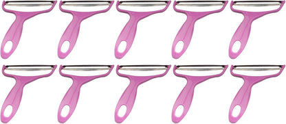 Y Shape 3-in-1 Serrated, Straight, Julienne Swiveled Multi-Blade Peeler - Green - 1 Peeler