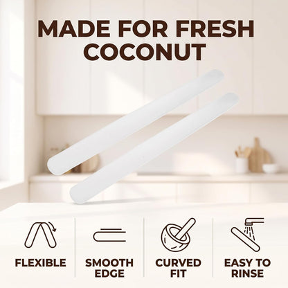 Meat Scraper,Soft and Flexible Coconut Egg Tools Kitchen Utensils and Gadgets for Coconut Lovers Melon Ballers Fruit and Vegetable Tools