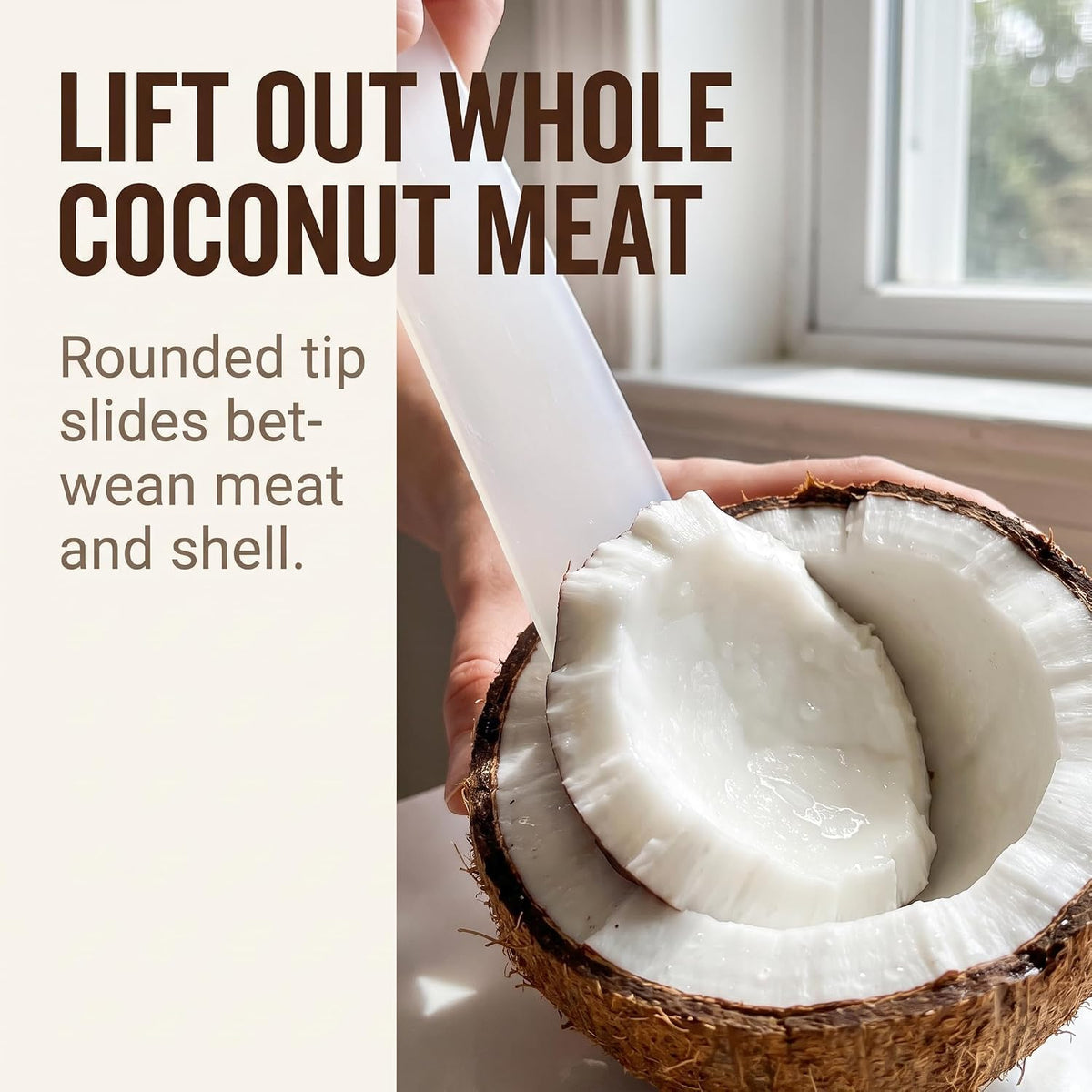 Meat Scraper,Soft and Flexible Coconut Egg Tools Kitchen Utensils and Gadgets for Coconut Lovers Melon Ballers Fruit and Vegetable Tools