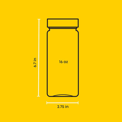 Glass Juice Bottles, 16 oz Glass Bottles with Caps. Set of 8 Juice Containers with Lids for Fridge, and Labels for Juice Jars. Glasses for Juice, Cold Brew Bottles, Smoothie Jars