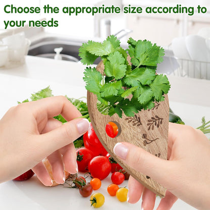 2Pcs Wooden Vegetable Leaf Separator, Pottery Herb Stripper Tool Supplies, Fun Kitchen Gadgets, Exquisite Herb Stripper Bowl Gifts for the Kitchen Suitable for Home Use & Chefs