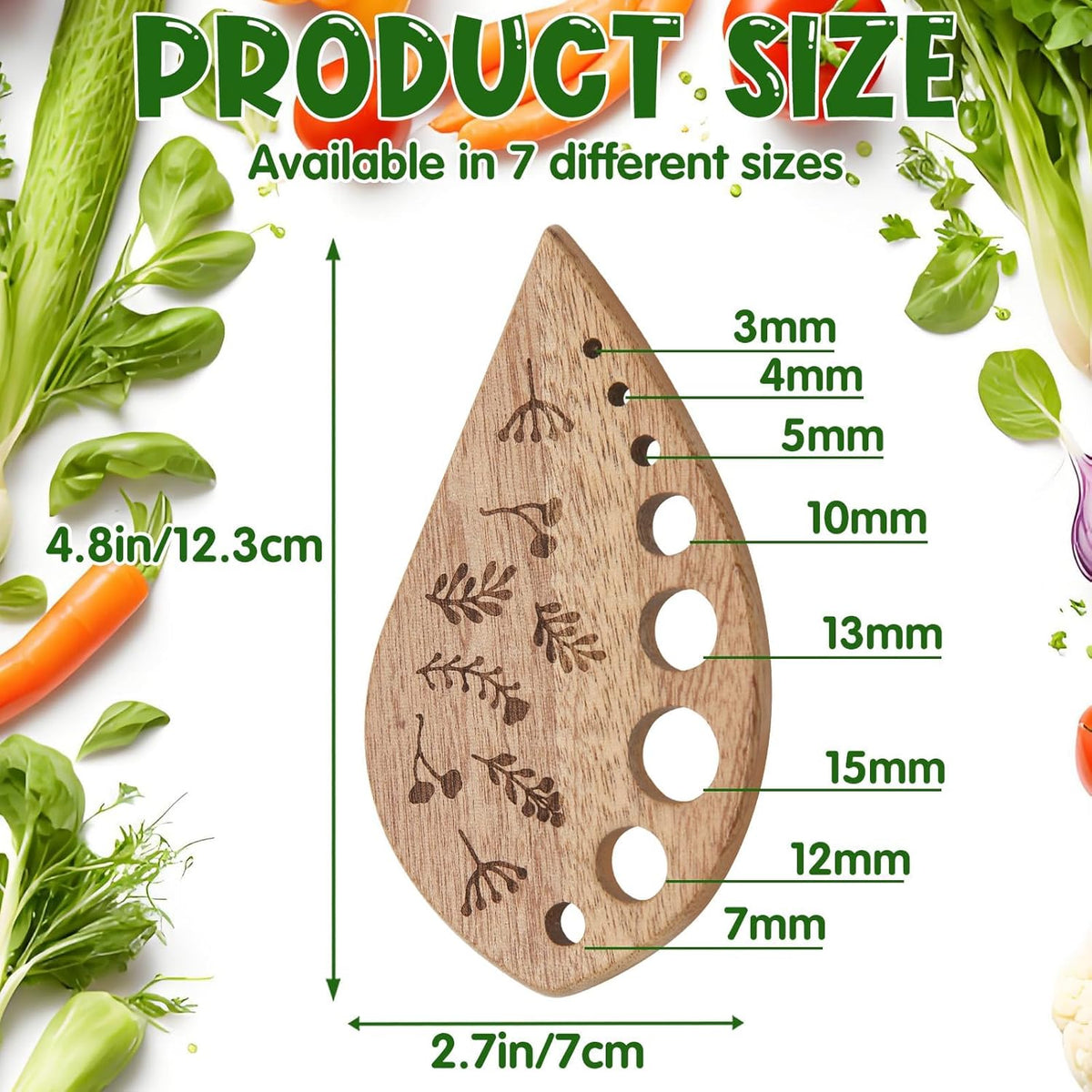 2Pcs Wooden Vegetable Leaf Separator, Pottery Herb Stripper Tool Supplies, Fun Kitchen Gadgets, Exquisite Herb Stripper Bowl Gifts for the Kitchen Suitable for Home Use & Chefs