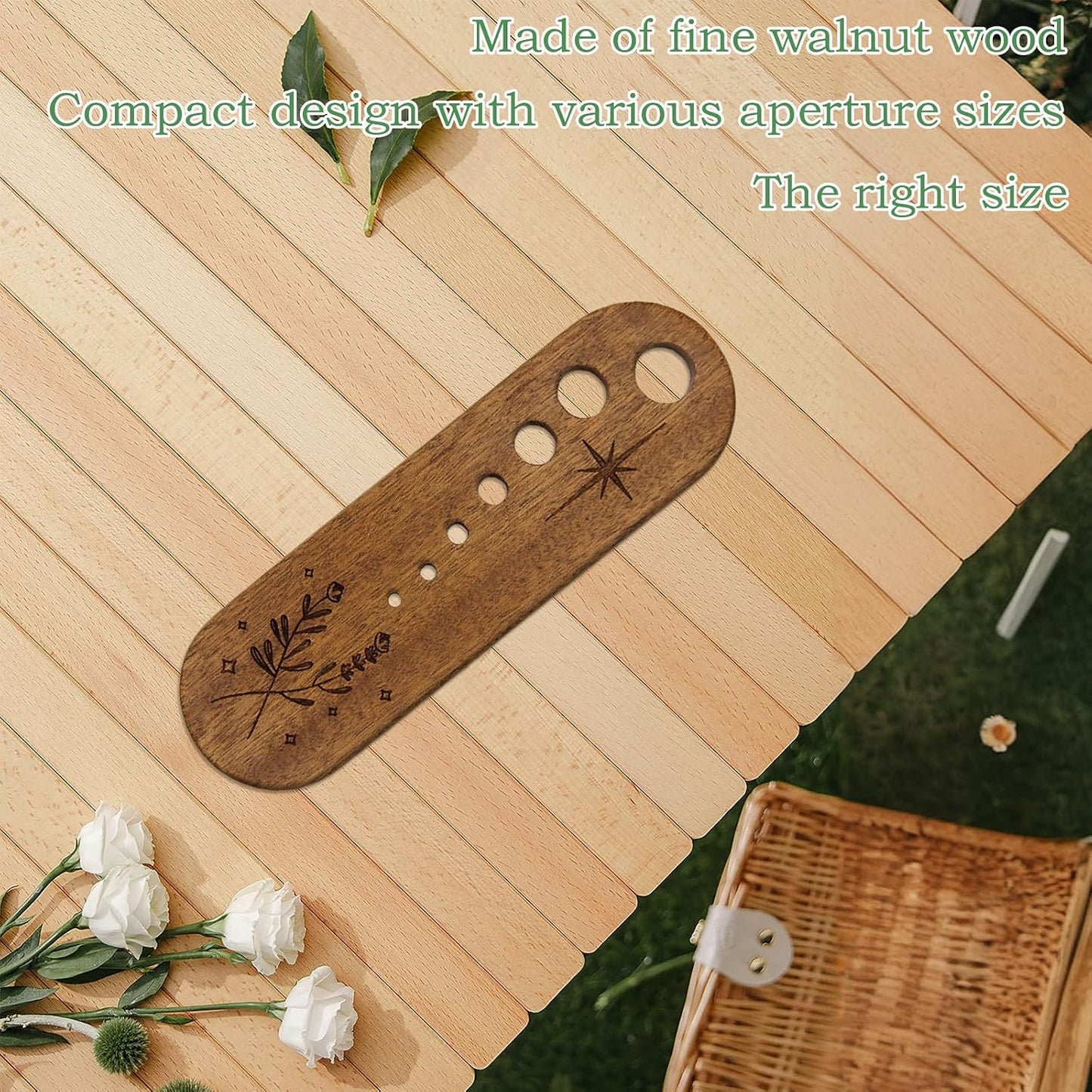 2Pcs Wooden Vegetable Leaf Separator, Pottery Herb Stripper Tool Supplies, Fun Kitchen Gadgets, Exquisite Herb Stripper Bowl Gifts for the Kitchen Suitable for Home Use & Chefs