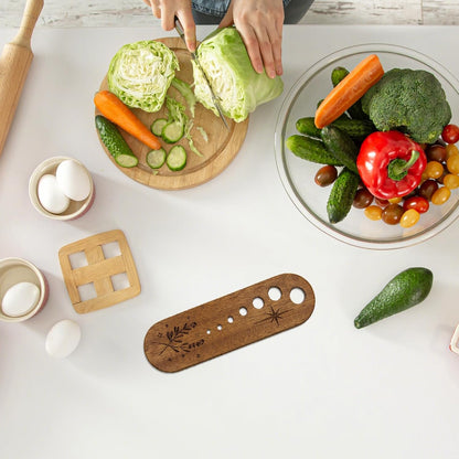 2Pcs Wooden Vegetable Leaf Separator, Pottery Herb Stripper Tool Supplies, Fun Kitchen Gadgets, Exquisite Herb Stripper Bowl Gifts for the Kitchen Suitable for Home Use & Chefs