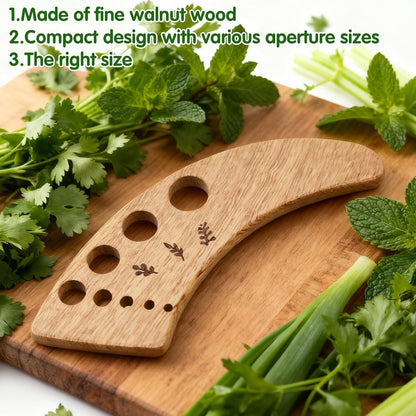 2Pcs Wooden Vegetable Leaf Separator, Pottery Herb Stripper Tool Supplies, Fun Kitchen Gadgets, Exquisite Herb Stripper Bowl Gifts for the Kitchen Suitable for Home Use & Chefs