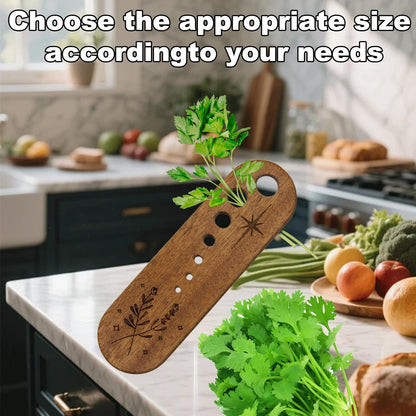 2Pcs Wooden Vegetable Leaf Separator, Pottery Herb Stripper Tool Supplies, Fun Kitchen Gadgets, Exquisite Herb Stripper Bowl Gifts for the Kitchen Suitable for Home Use & Chefs