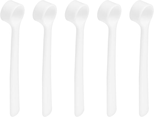 30Pcs Teaspoon Micro Scoops 500 Milligram Mini Powder Scoops Mini Measuring Spoons for Measuring Cosmetics Powders Coffee, White