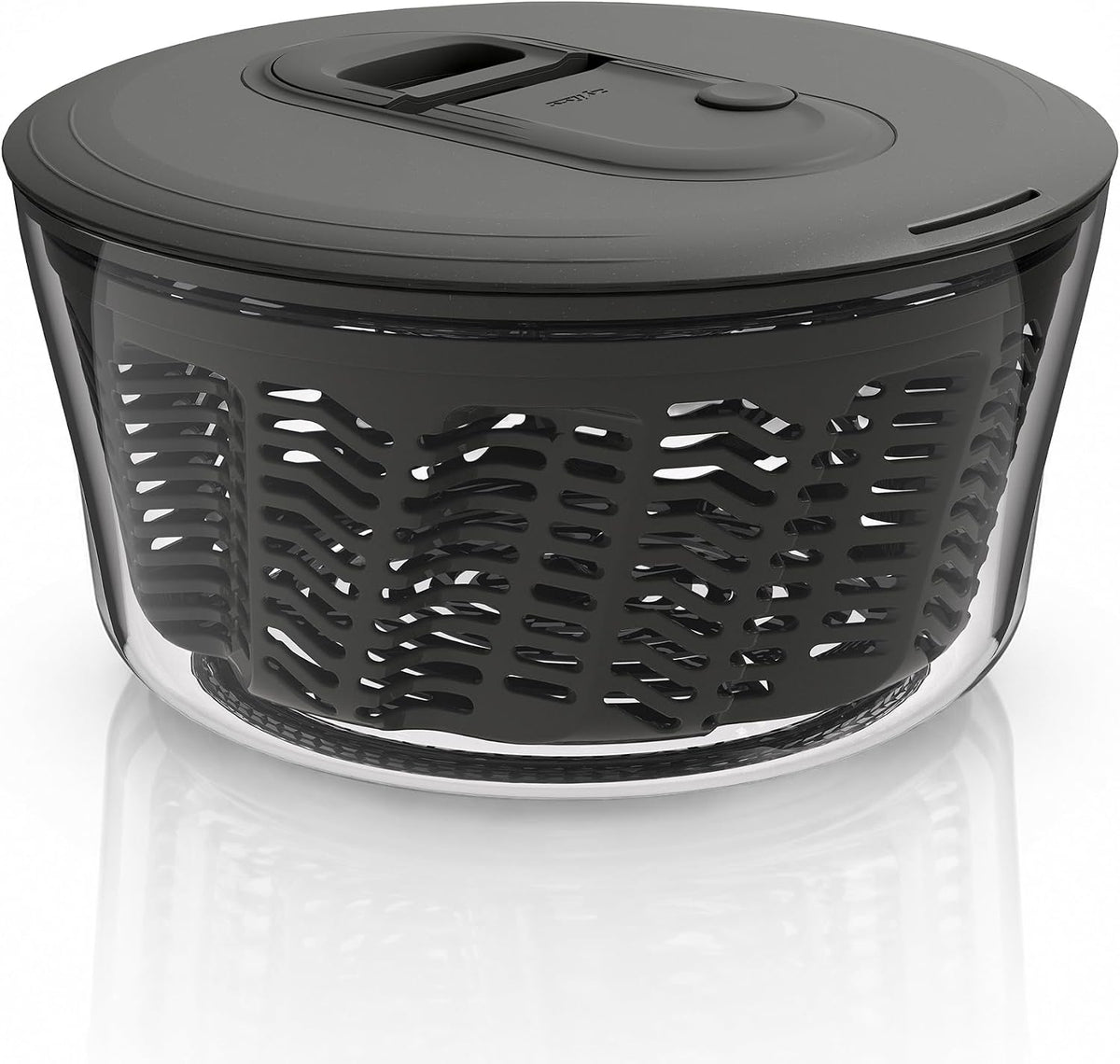 Easy Spin 2 AquaVent Large Salad Spinner - Salad Spinner with Pull Cord - Salad Bowl for 4 to 6 Servings - Manual Vegetable and Fruit Dryer - Vegetable Spinner with Brake - Green, Large