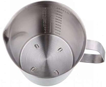 SUS304 Stainless Steel Measuring Cup Pitcher, 16oz/2Cup/500mL Metal Measuring Cup with Precision Engraved Markings for Kitchen Baking, Frothing, Liquid, Coffee, Milk