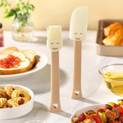 Silicone Pastry Brush and Spatula Set, | BPA Free, Heat Resistant, Non Stick, For Baking, BBQ, Grilling