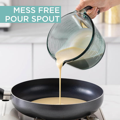 Glass Measuring Cups - Ideal for Cooking and Baking, Green