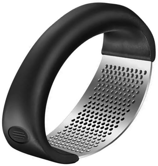 Garlic Press Rocker, Stainless Steel Garlic Mincer Crusher,Easy to Use and Clean,Easy Kitchen Gadget for Effortless Smashing,Kitchen Essentials,Home and Kitchen Utensils Accessories,Cooking