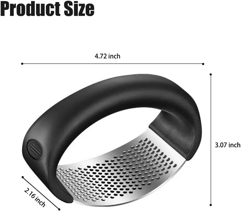 Garlic Press Rocker, Stainless Steel Garlic Mincer Crusher,Easy to Use and Clean,Easy Kitchen Gadget for Effortless Smashing,Kitchen Essentials,Home and Kitchen Utensils Accessories,Cooking