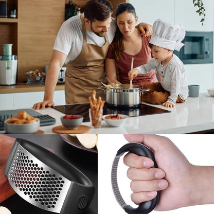 Garlic Press Rocker, Stainless Steel Garlic Mincer Crusher,Easy to Use and Clean,Easy Kitchen Gadget for Effortless Smashing,Kitchen Essentials,Home and Kitchen Utensils Accessories,Cooking