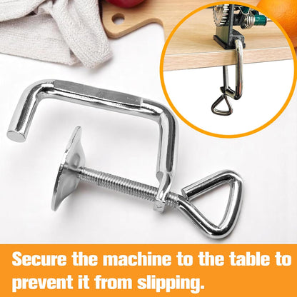 Hand Crank Orange Twist Peeler Machine, Multifunction Stainless Steel Fruit & Citrus Peeling Tool for Apple Kiwi Potato, Adjustable Clamp-on Kitchen Gadgets for Desk or Table, Household Tool