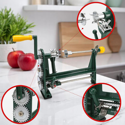 Hand Crank Orange Twist Peeler Machine, Multifunction Stainless Steel Fruit & Citrus Peeling Tool for Apple Kiwi Potato, Adjustable Clamp-on Kitchen Gadgets for Desk or Table, Household Tool