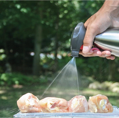 18/8 Stainless Steel, Non-Aerosol for Olive, Cooking Oils, and Vinegars, Silver, 16-Ounce Capacity