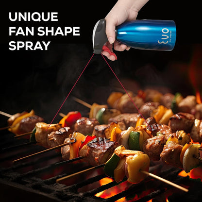 18/8 Stainless Steel, Non-Aerosol for Olive, Cooking Oils, and Vinegars, Silver, 16-Ounce Capacity