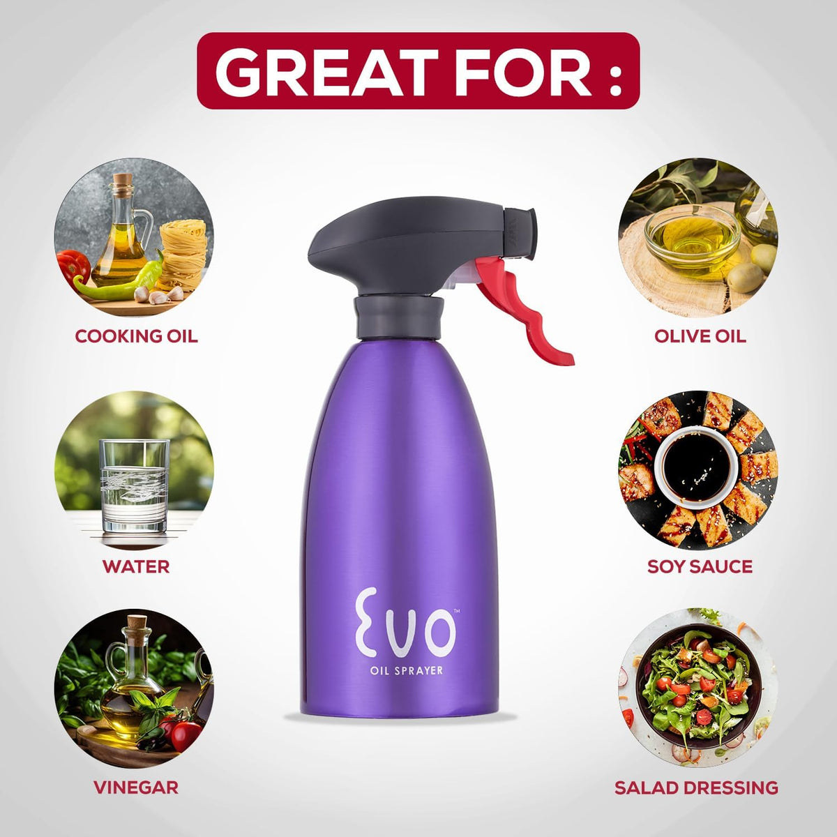 18/8 Stainless Steel, Non-Aerosol for Olive, Cooking Oils, and Vinegars, Silver, 16-Ounce Capacity
