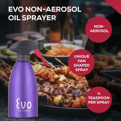 18/8 Stainless Steel, Non-Aerosol for Olive, Cooking Oils, and Vinegars, Silver, 16-Ounce Capacity
