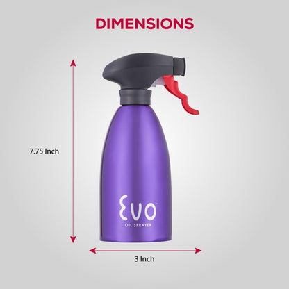 18/8 Stainless Steel, Non-Aerosol for Olive, Cooking Oils, and Vinegars, Silver, 16-Ounce Capacity