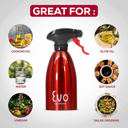 18/8 Stainless Steel, Non-Aerosol for Olive, Cooking Oils, and Vinegars, Silver, 16-Ounce Capacity