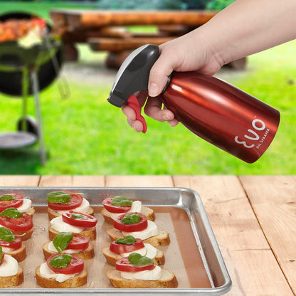 18/8 Stainless Steel, Non-Aerosol for Olive, Cooking Oils, and Vinegars, Silver, 16-Ounce Capacity