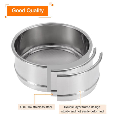 150 Mesh Lab Sieve, 4" Diameter Test Sieve 304 Stainless Steel Wire Cloth (0.1mm) for Industrial Laboratory - Colors B