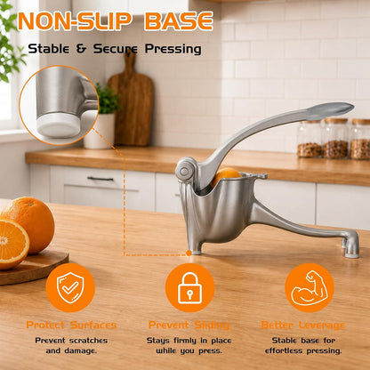 Heavy Duty Manual Juicer Hand Press, Whole Fruit Citrus Lemon Squeezer, Aluminum Fruit Press for Orange Lime Pomegranate, No Pre-Cutting for Home Commercial Bar Use