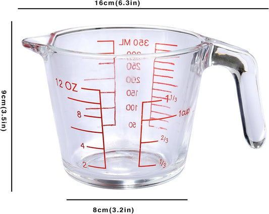 Glass Measuring Cup For Baking and Cooking, kitchen Essentials Tools