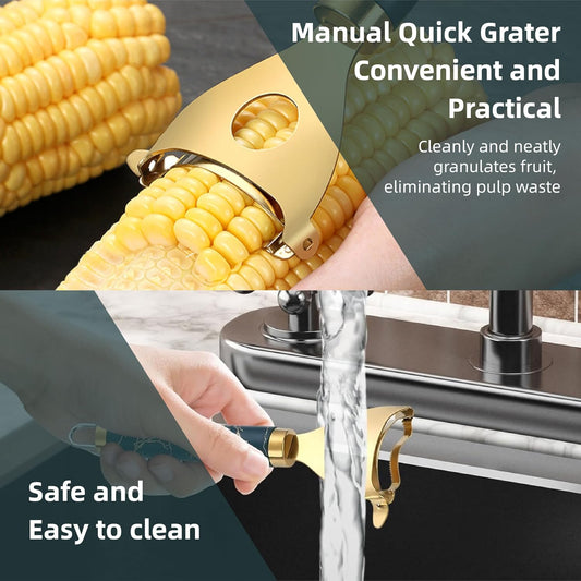 2pc Stainless Steel Corn Peeler & Stripper Tool for Corn on the Cob - Kitchen Gadgets 2026 - Effortless Corn Shucker, Cob Gobbler, Easy Storage