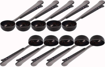 3-PC Coffee Scoop & Clip, 2-in-1 Stainless Steel 1-Tbsp Spoon