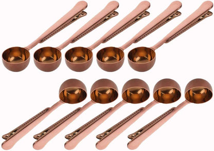 3-PC Coffee Scoop & Clip, 2-in-1 Stainless Steel 1-Tbsp Spoon