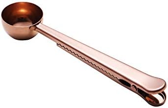 3-PC Coffee Scoop & Clip, 2-in-1 Stainless Steel 1-Tbsp Spoon