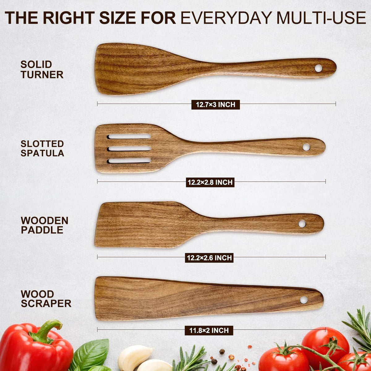 3 Pack Skinny Wooden Spurtle Set for Sourdough Starter Kit Accessories