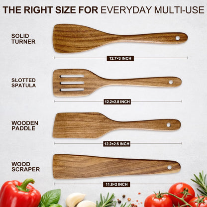 3 Pack Skinny Wooden Spurtle Set for Sourdough Starter Kit Accessories