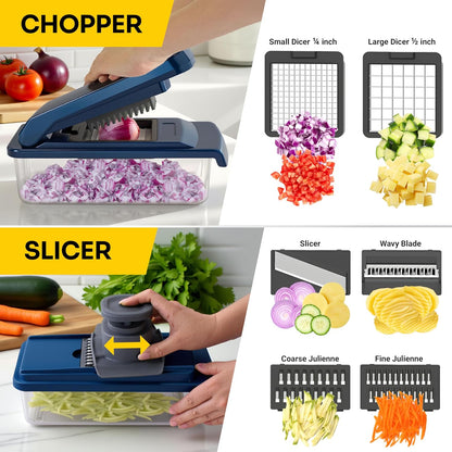 UltraChop All-In-1 Vegetable Chopper, Blue