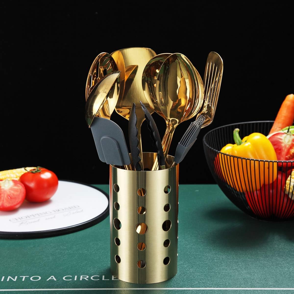 Gold Whisk, Whisk For Cooking With Titanium Gold Plating, Stainless Steel Balloon Whisk, Sturdy Kitchen Wire Whisk Set for Cooking, Baking, Blending, Beating, Dishwasher Safe, Easy to Clean