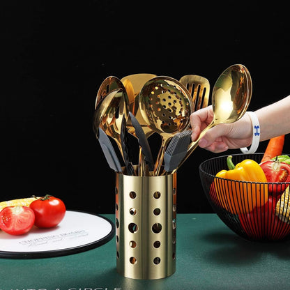 Gold Whisk, Whisk For Cooking With Titanium Gold Plating, Stainless Steel Balloon Whisk, Sturdy Kitchen Wire Whisk Set for Cooking, Baking, Blending, Beating, Dishwasher Safe, Easy to Clean