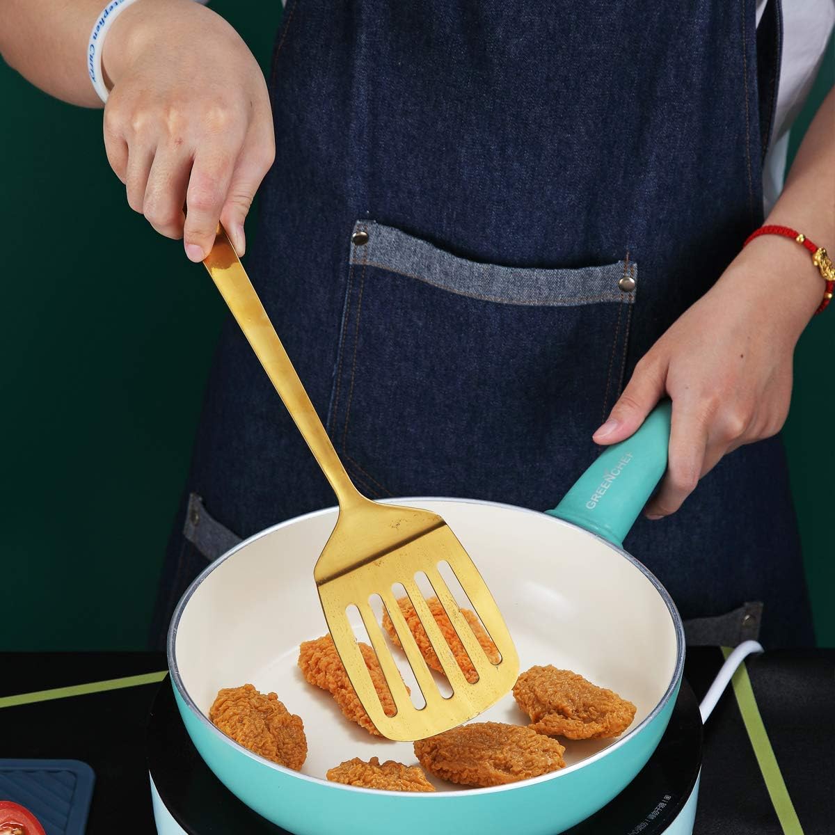 Gold Whisk, Whisk For Cooking With Titanium Gold Plating, Stainless Steel Balloon Whisk, Sturdy Kitchen Wire Whisk Set for Cooking, Baking, Blending, Beating, Dishwasher Safe, Easy to Clean