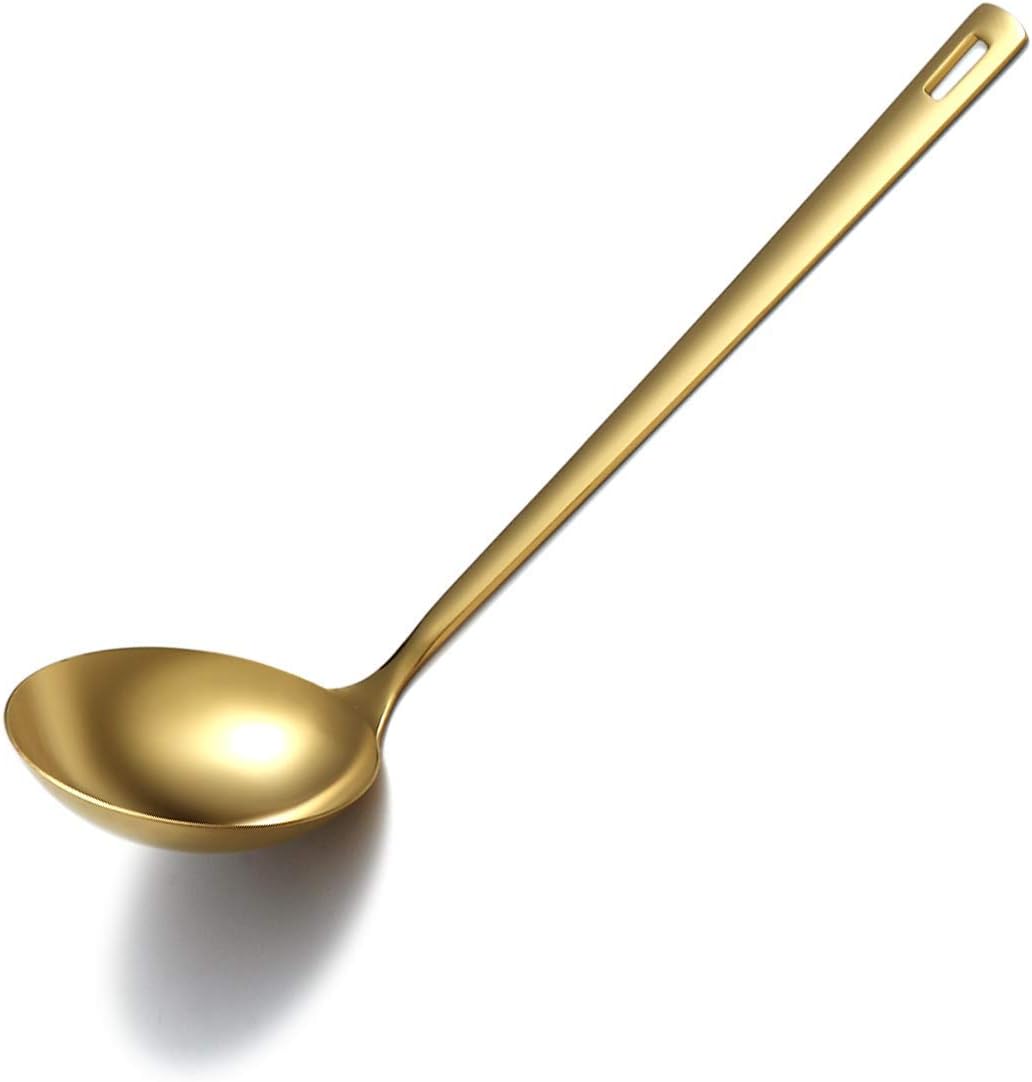 Gold Whisk, Whisk For Cooking With Titanium Gold Plating, Stainless Steel Balloon Whisk, Sturdy Kitchen Wire Whisk Set for Cooking, Baking, Blending, Beating, Dishwasher Safe, Easy to Clean