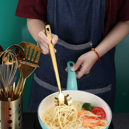 Gold Whisk, Whisk For Cooking With Titanium Gold Plating, Stainless Steel Balloon Whisk, Sturdy Kitchen Wire Whisk Set for Cooking, Baking, Blending, Beating, Dishwasher Safe, Easy to Clean