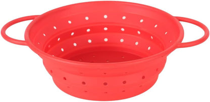 Collapsible Colander Strainer,Foldable Silicone Draining Basket Fast Draining with Carrying Handle for Kitchen Fruits Vegetables