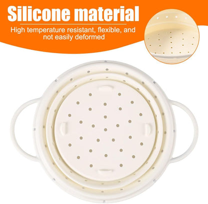 Collapsible Colander Strainer,Foldable Silicone Draining Basket Fast Draining with Carrying Handle for Kitchen Fruits Vegetables