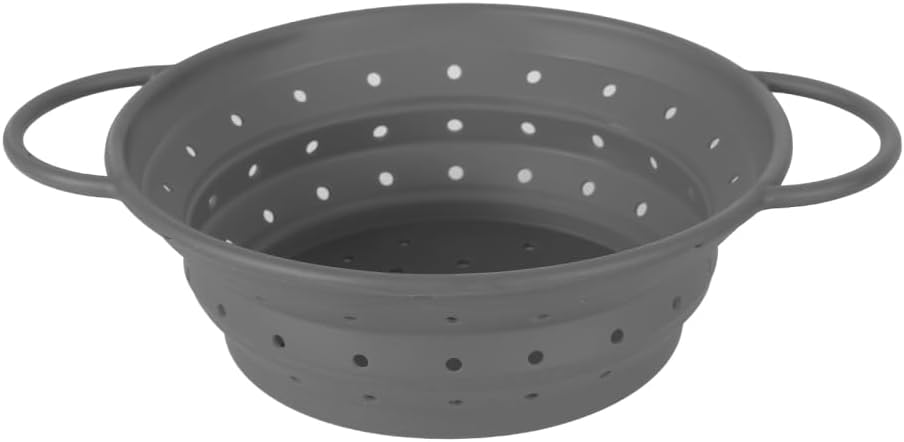 Collapsible Colander Strainer,Foldable Silicone Draining Basket Fast Draining with Carrying Handle for Kitchen Fruits Vegetables