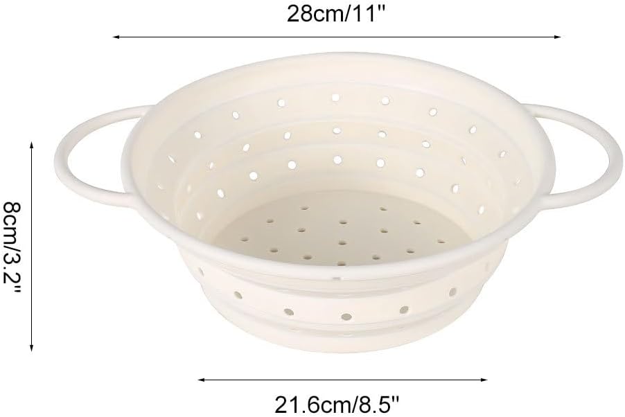 Collapsible Colander Strainer,Foldable Silicone Draining Basket Fast Draining with Carrying Handle for Kitchen Fruits Vegetables