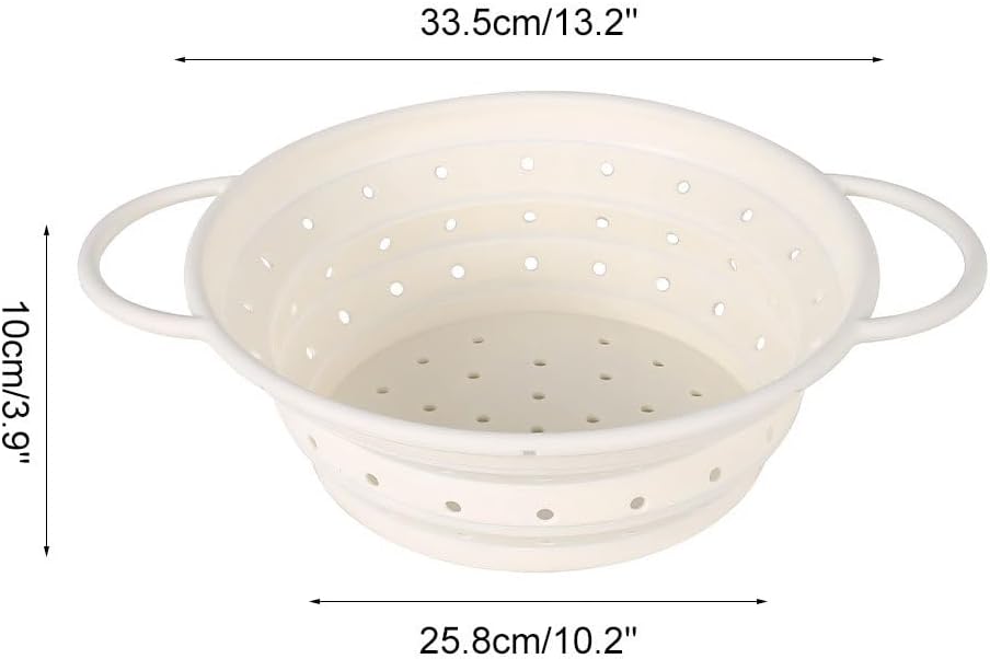 Collapsible Colander Strainer,Foldable Silicone Draining Basket Fast Draining with Carrying Handle for Kitchen Fruits Vegetables