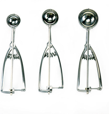 Stainless Steel Cookie Scoops, Set of 3