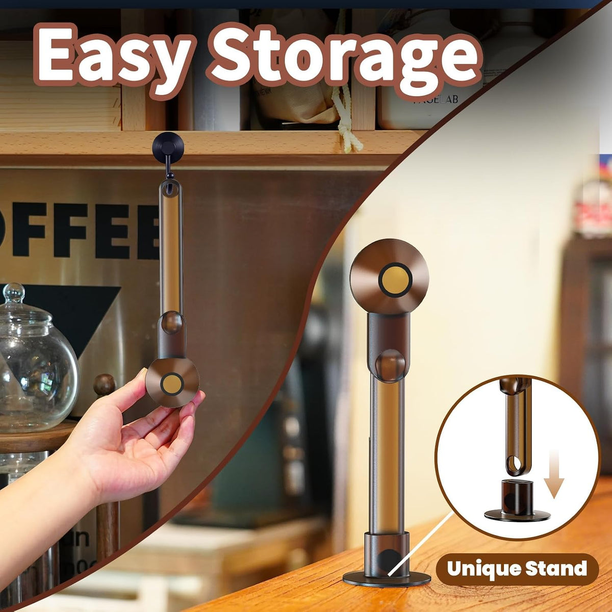 Coffee Scoop with Funnel for Ground Coffee, Protein Powder & Tea, 2 Tbsp